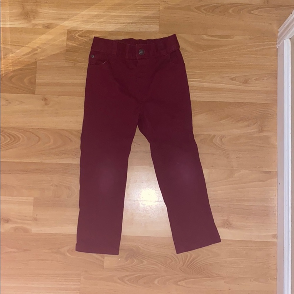 Burgundy boys jeans